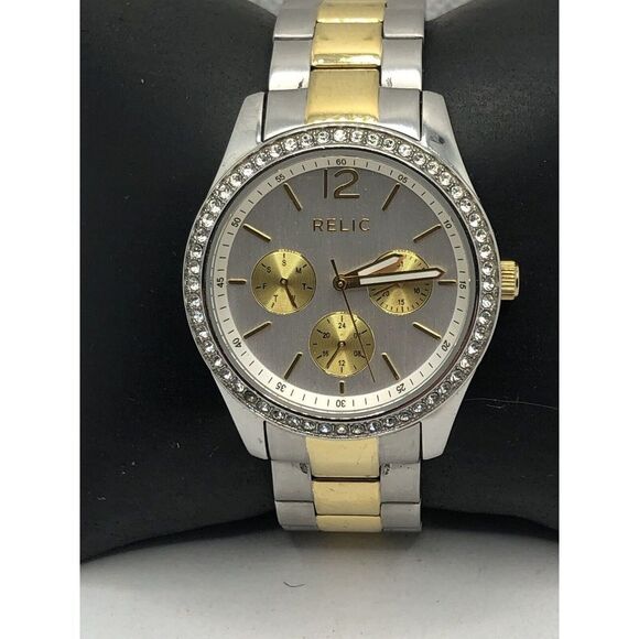 Relic ZR15674 Women's Two-Tone Stainless Steel Analog Dial Quartz Watch HK572 - Picture 1 of 9